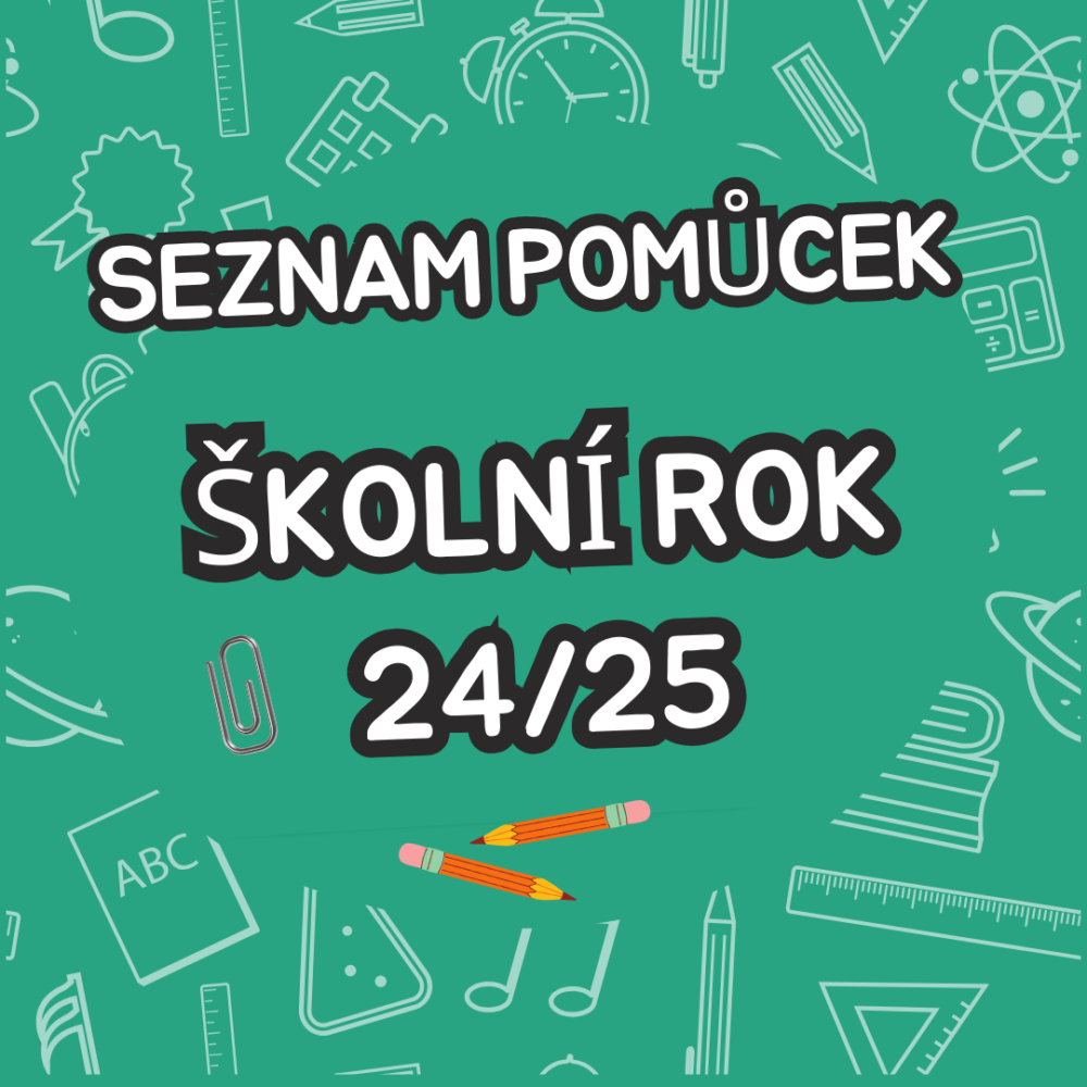 Seznam pomůcek na školní rok 2024/2025