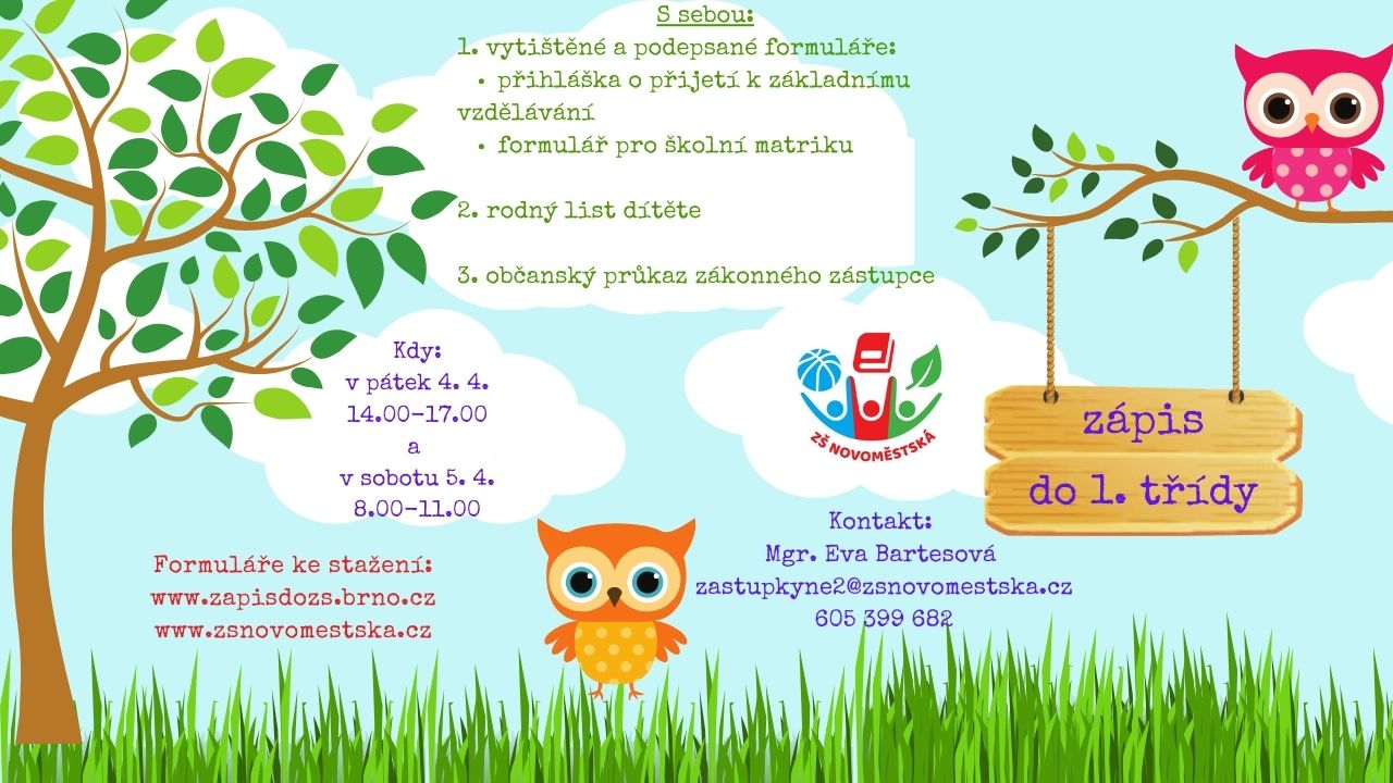 Pozvánka k zápisu do I. třídy