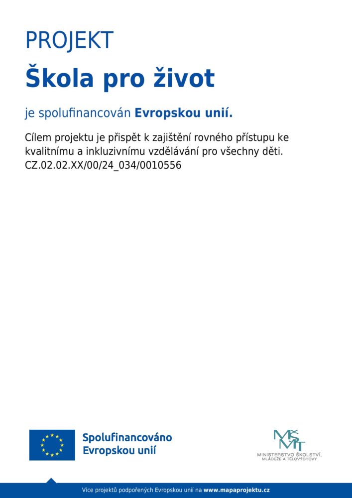od 1.8. 2025 jsme zapojeni v projektu OP JAK II