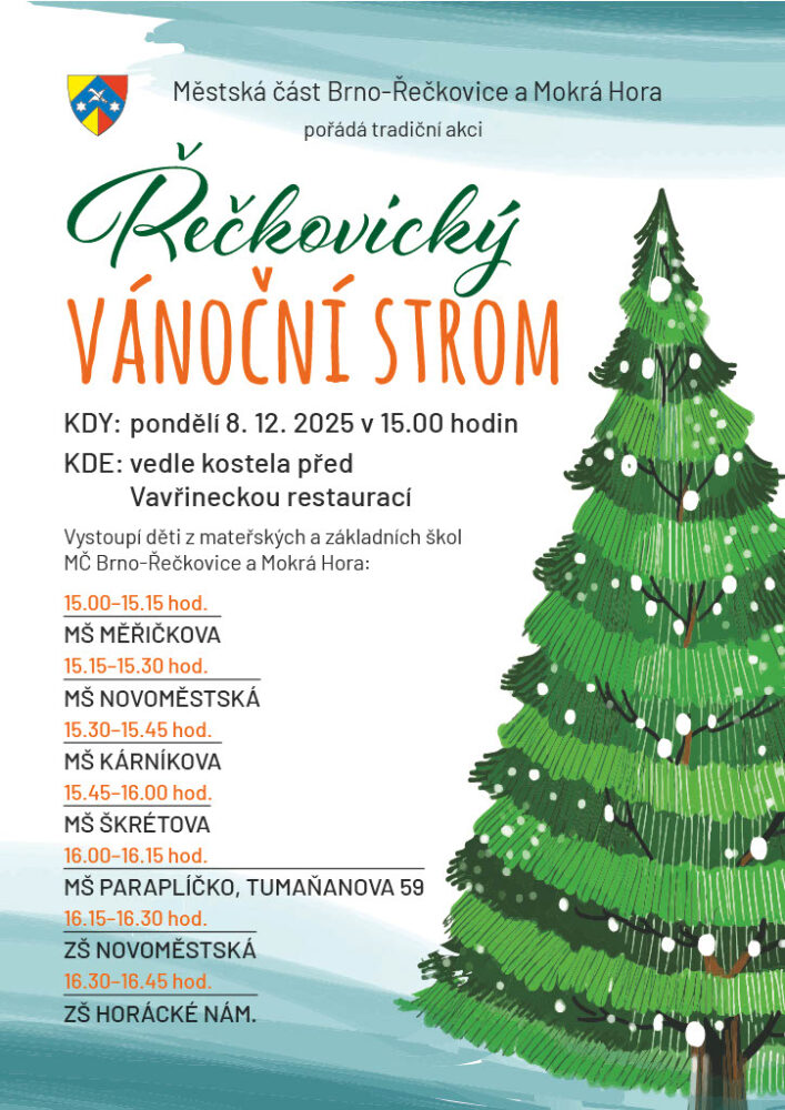 Řečkovický vánoční strom 8.12. v 15:00